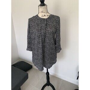 Pea In A Pod Tunic Satin Patterned Blouse Size S